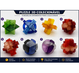 Puzzle 3D Colecionável – Quebra-Cabeça de Encaixe